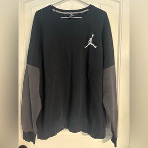 Jordan Men's Jordan Black and Gray Crewneck Sweater Size XXL